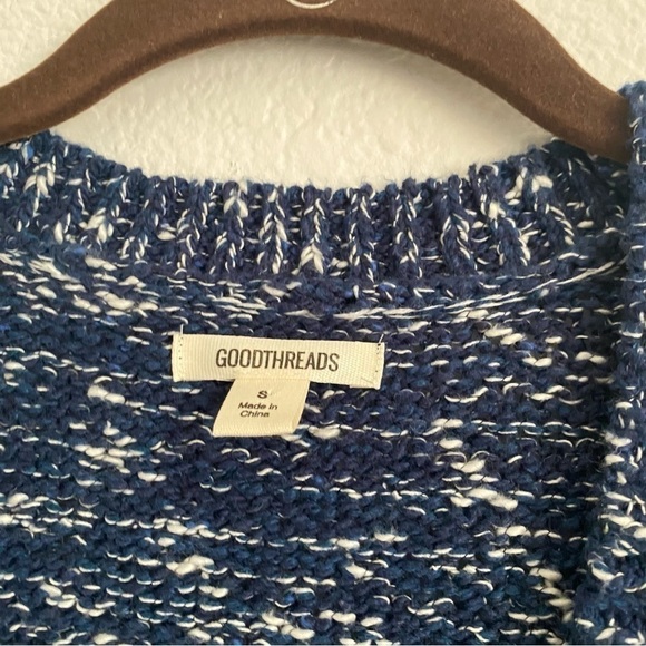 NWT Goodthreads Women's Size Small Blue V-Neck Cardigan Knit Sweater - Picture 3 of 5